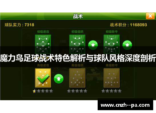 魔力鸟足球战术特色解析与球队风格深度剖析